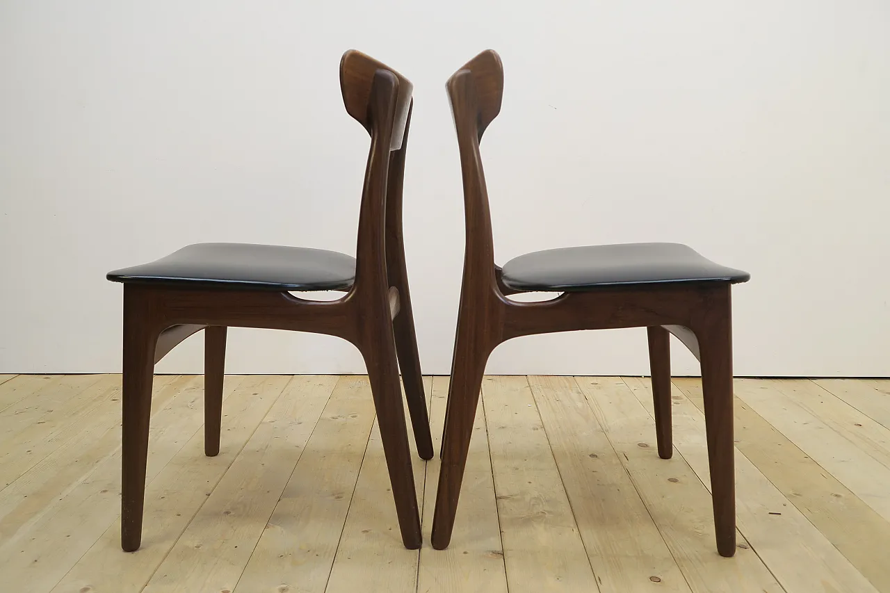 6 Teak chairs by Schiønning & Elgaard for Randers, 1960s 7