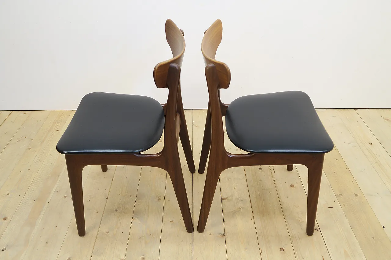 6 Teak chairs by Schiønning & Elgaard for Randers, 1960s 8