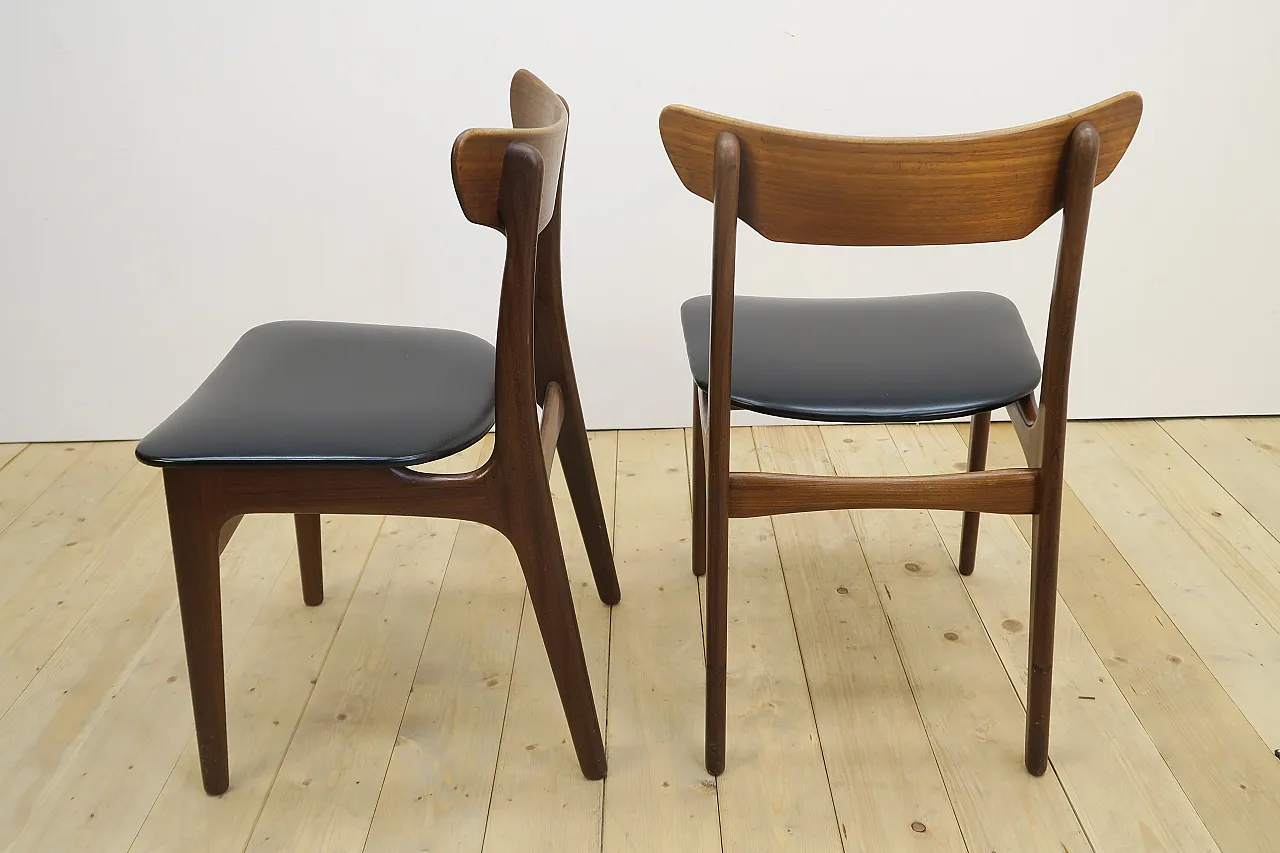 6 Teak chairs by Schiønning & Elgaard for Randers, 1960s 9