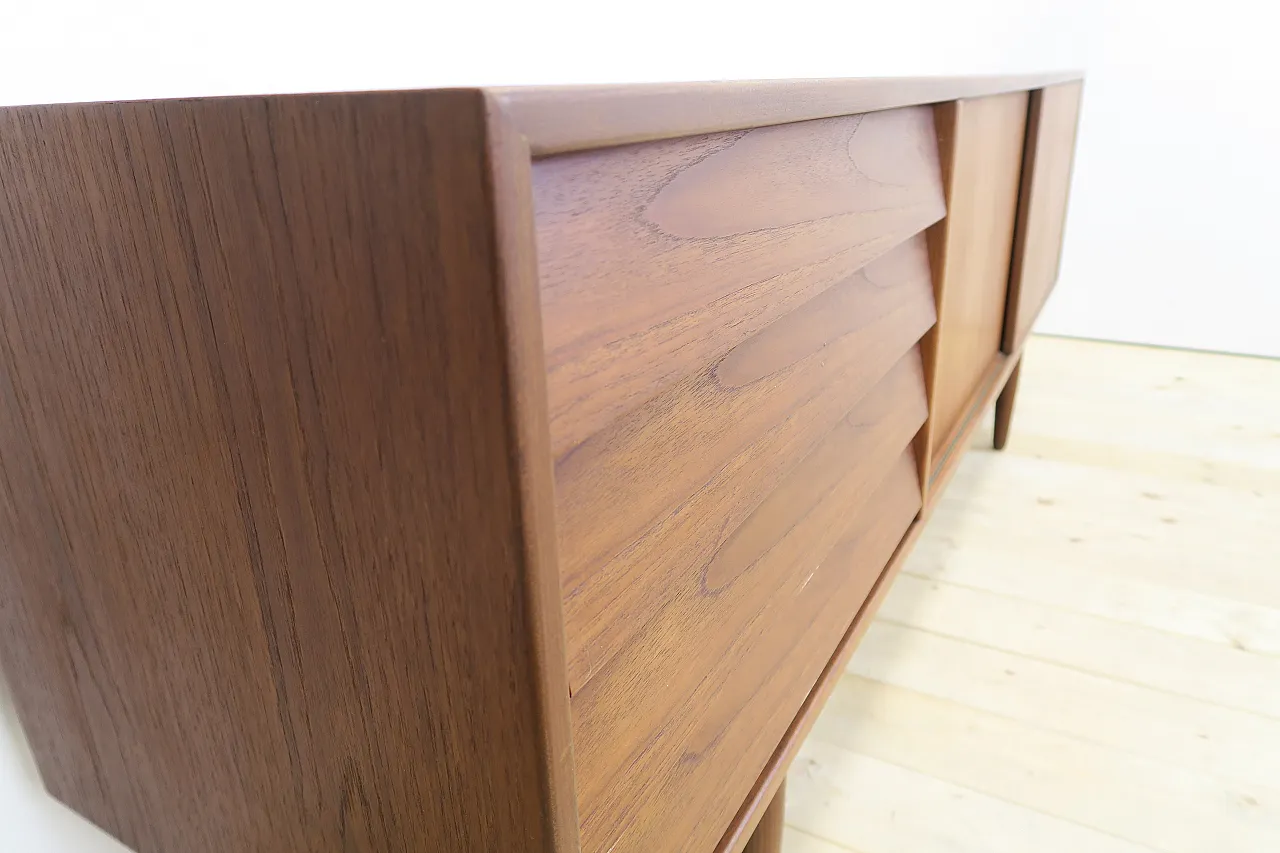 Danish teak sideboard with drawers and sliding doors, 1960s 11