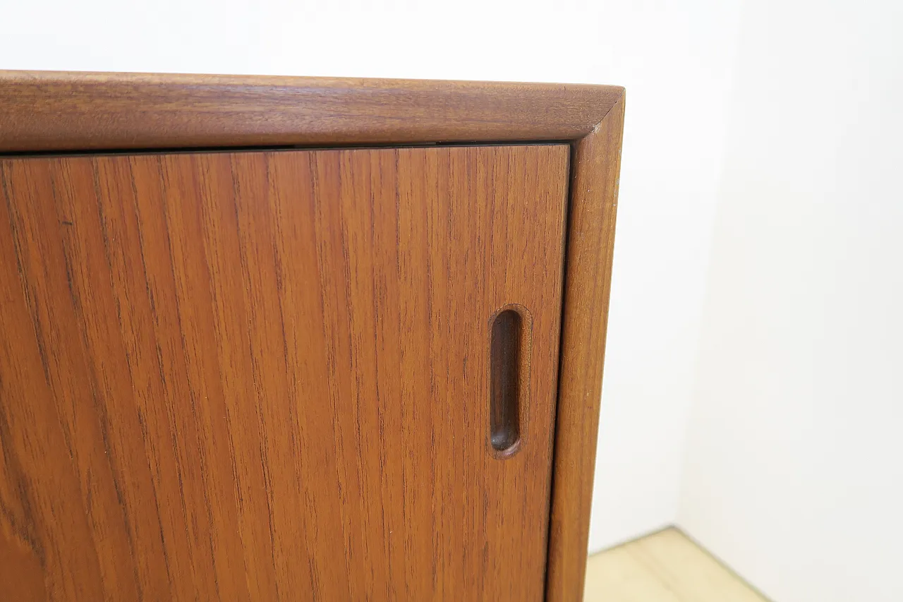 Danish teak sideboard with drawers and sliding doors, 1960s 13