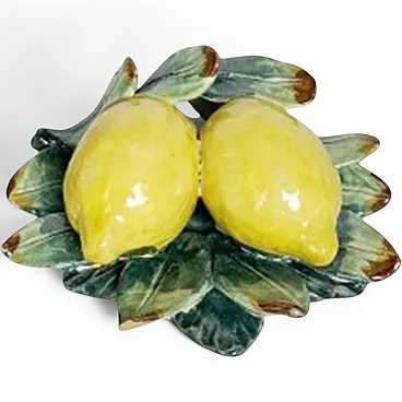Decorative ceramic lemon sculpture, 1960s
