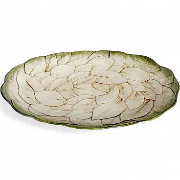Ceramic dish with floral motif, 1970s