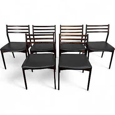 6 Chairs by Vestervig Eriksen in rosewood, 1960s