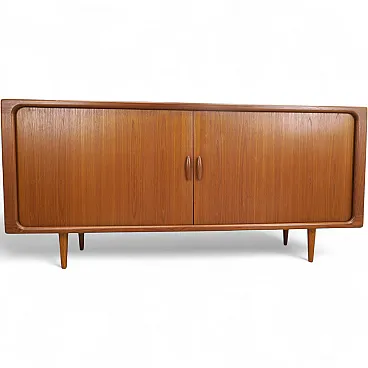 Dyrlund teak sideboard with large shelves and drawers, 1960s