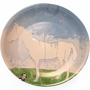 Plate by Mario Schifano Produced by Media Italia for Tognana, 1990s