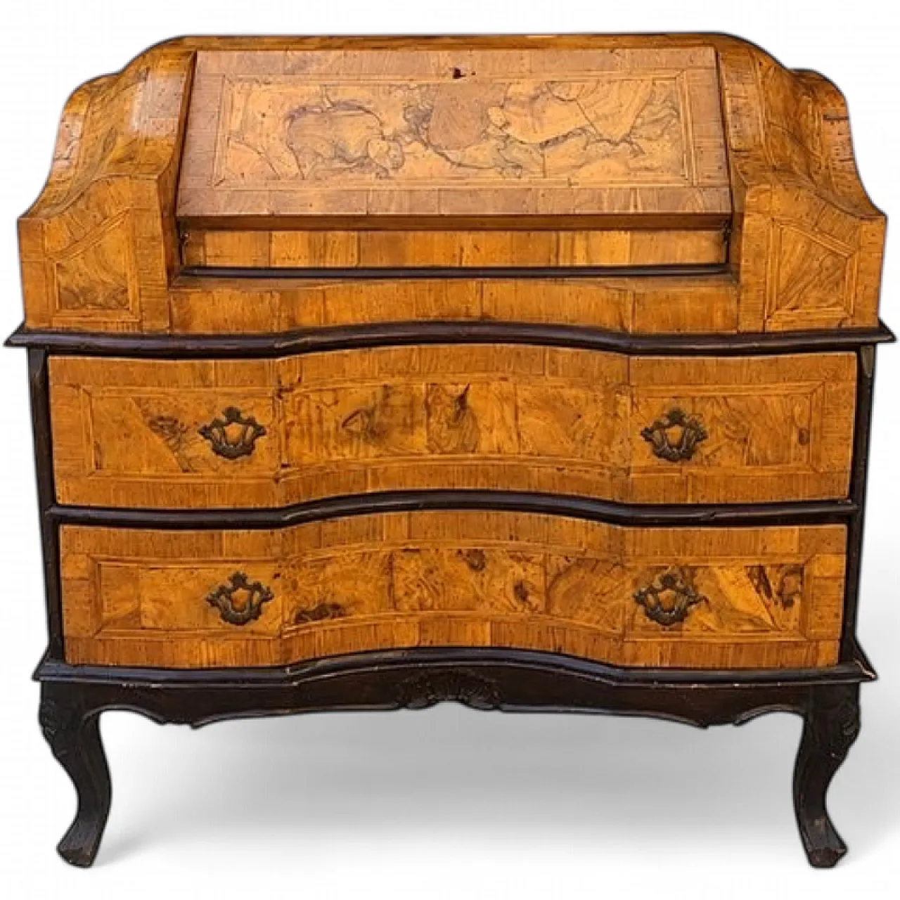 Walnut burl chest of drawers, 19th century 12