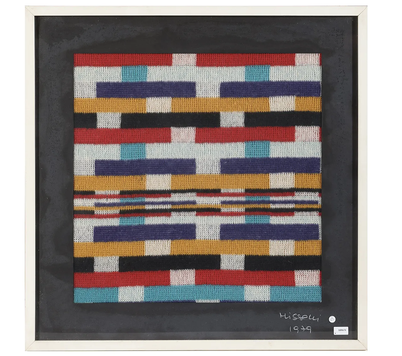 Modern framed tapestry, Ottavio Missoni, Italy 1979 4