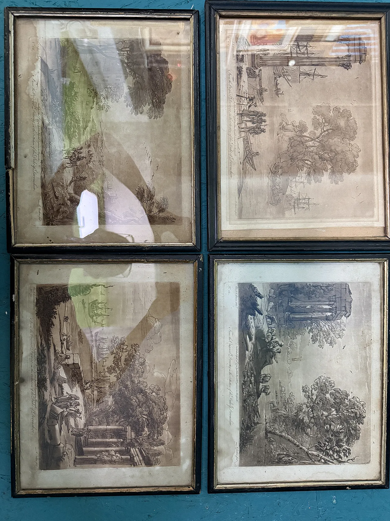 4 Incisioni antiche , Claude Lorrain (Claude Gellée) incise, '600 2