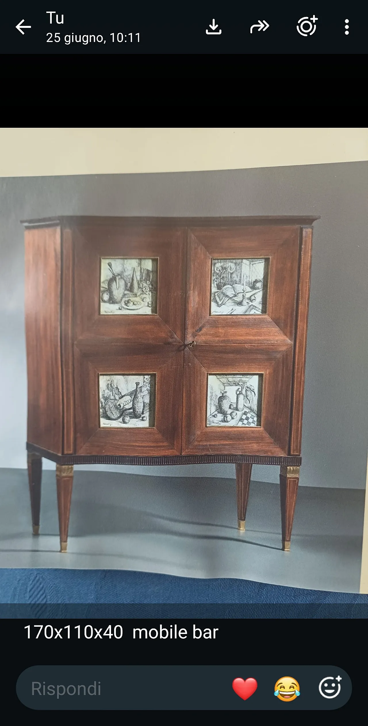 Bar by Paolo Buffa in fine wood, 1950s 1
