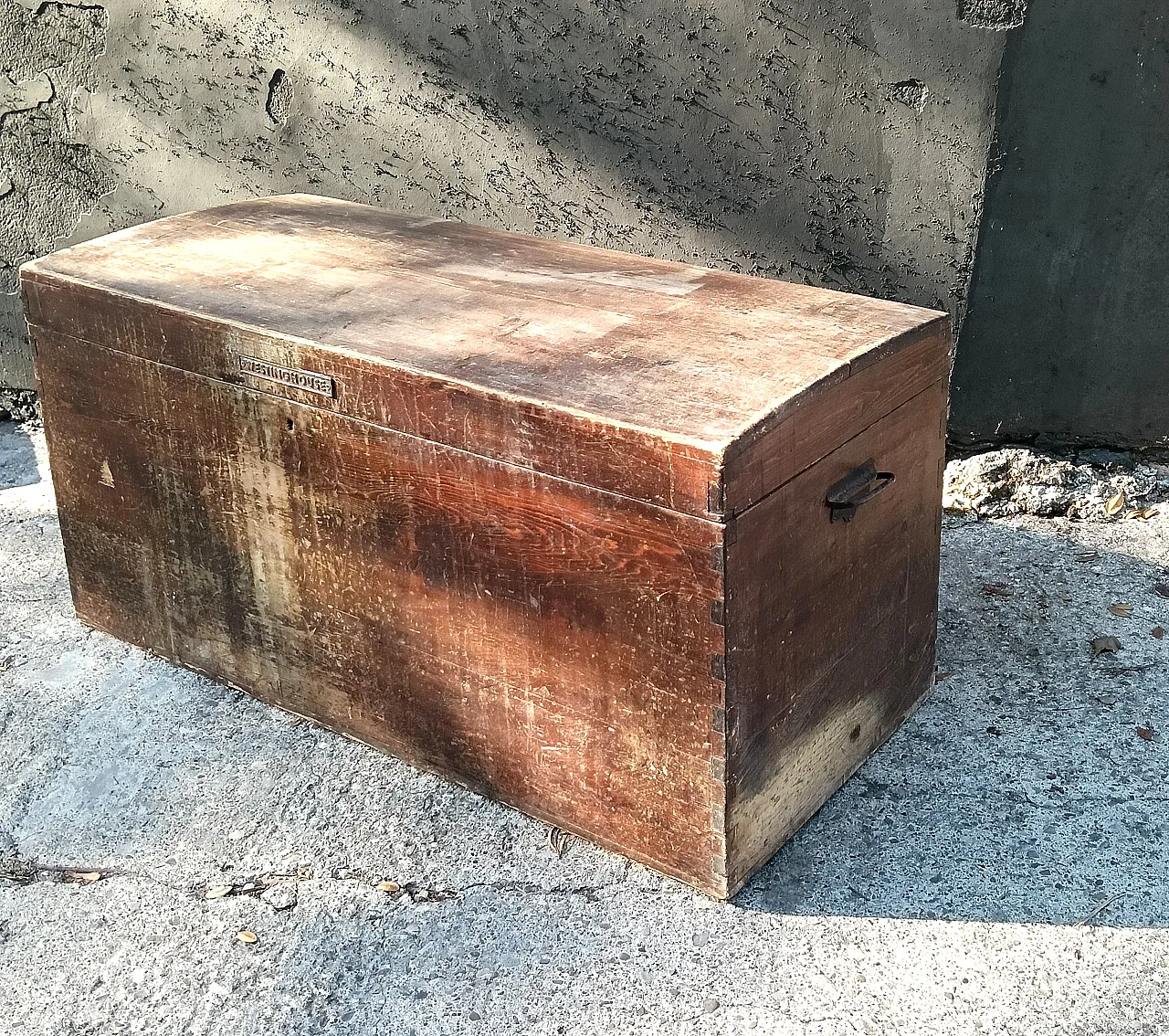Westinghouse wood trunk with metal details, 1940s 3