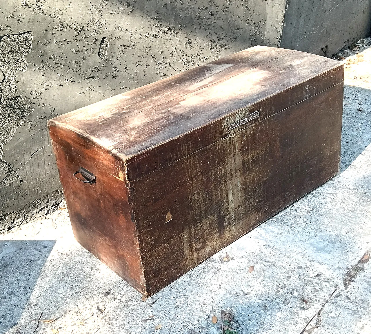 Westinghouse wood trunk with metal details, 1940s 13