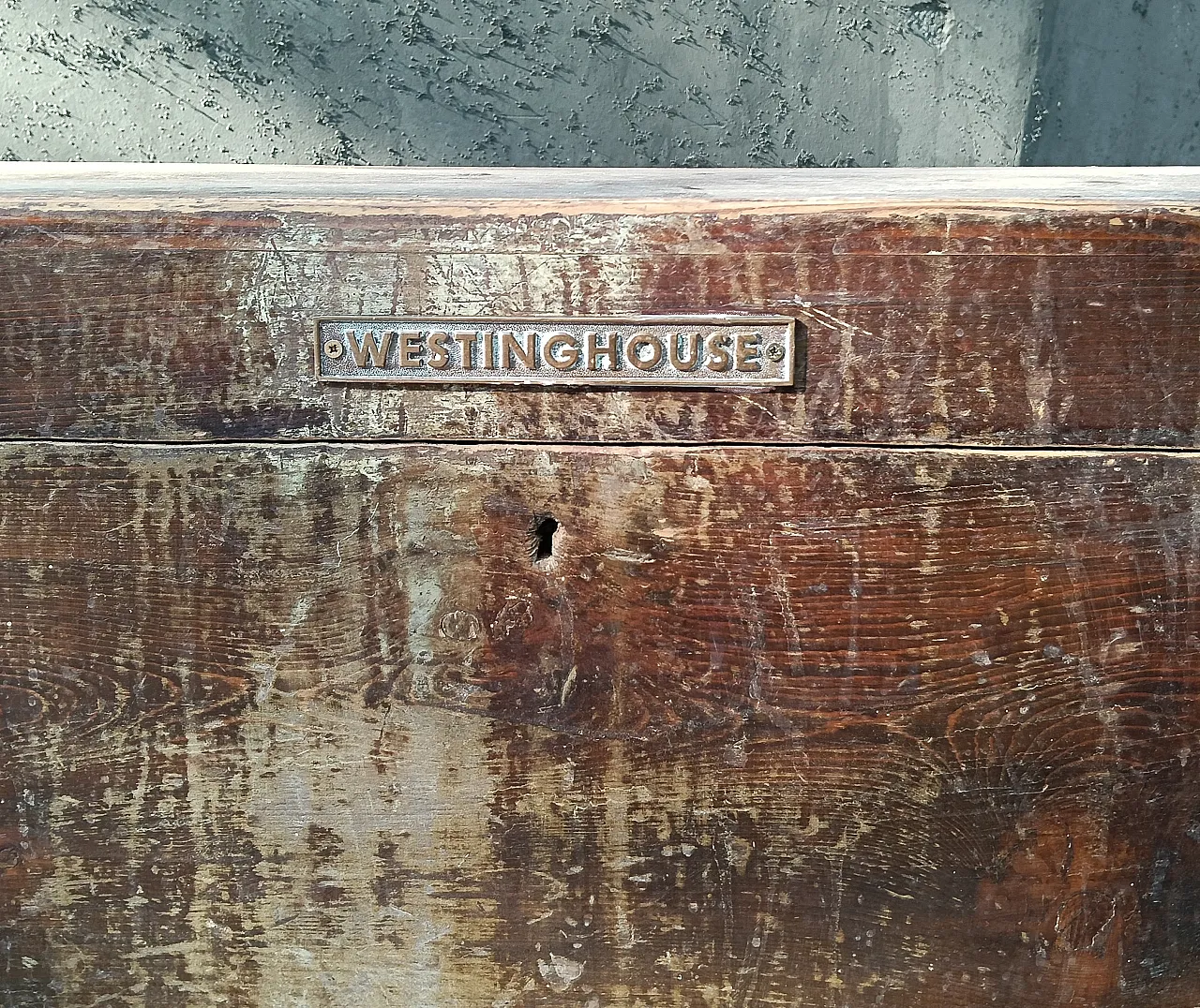 Westinghouse wood trunk with metal details, 1940s 14