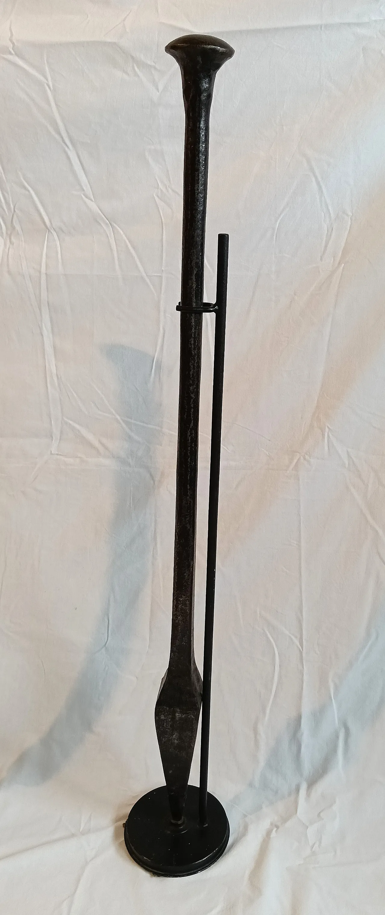 2 metal stem sickle anvils, 1940s 3