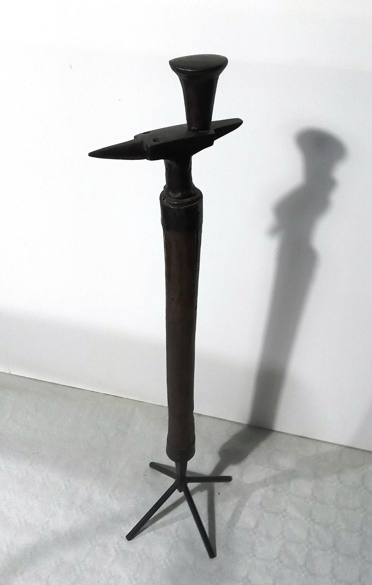 2 metal stem sickle anvils, 1940s 8