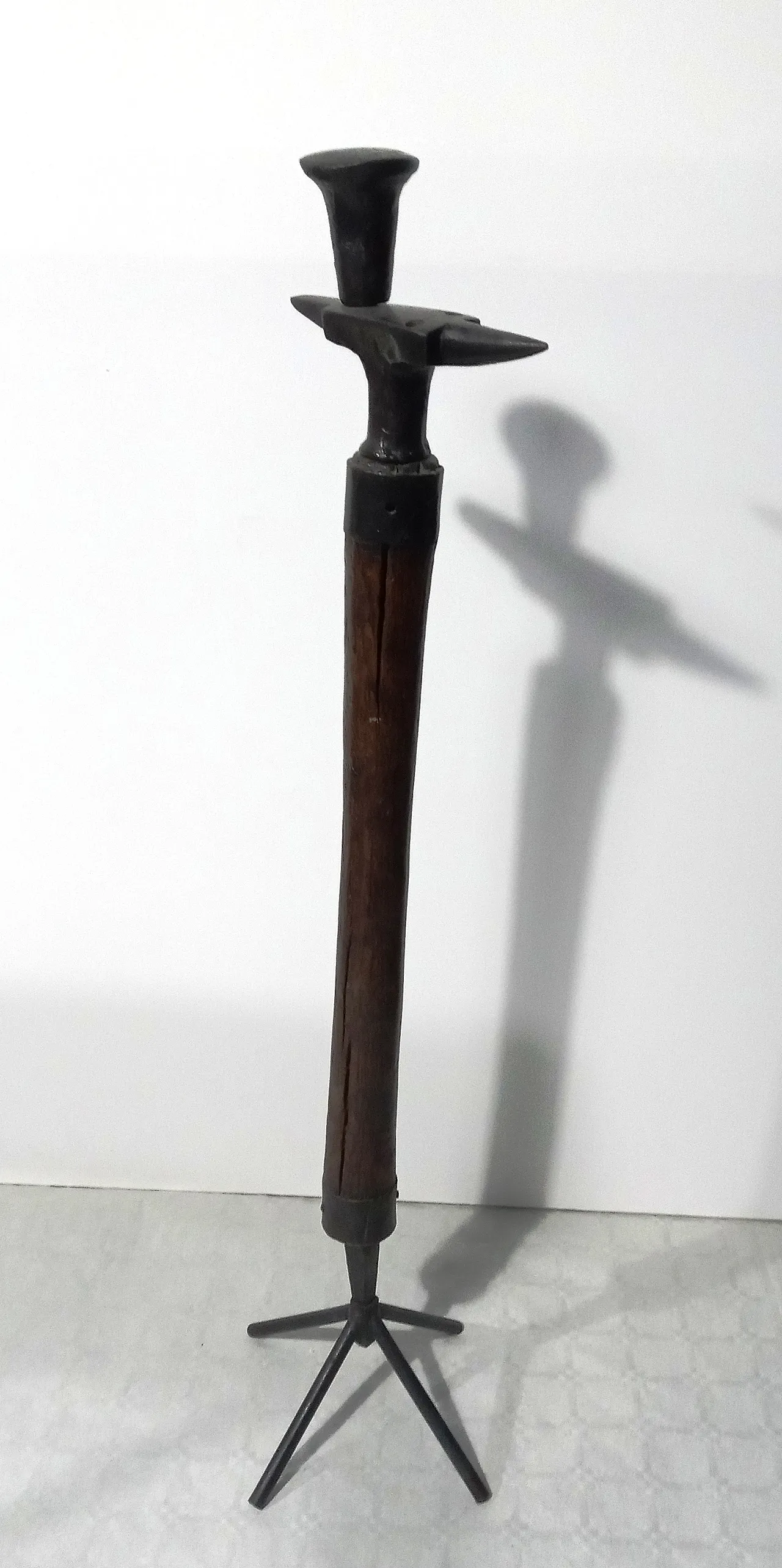 2 metal stem sickle anvils, 1940s 9