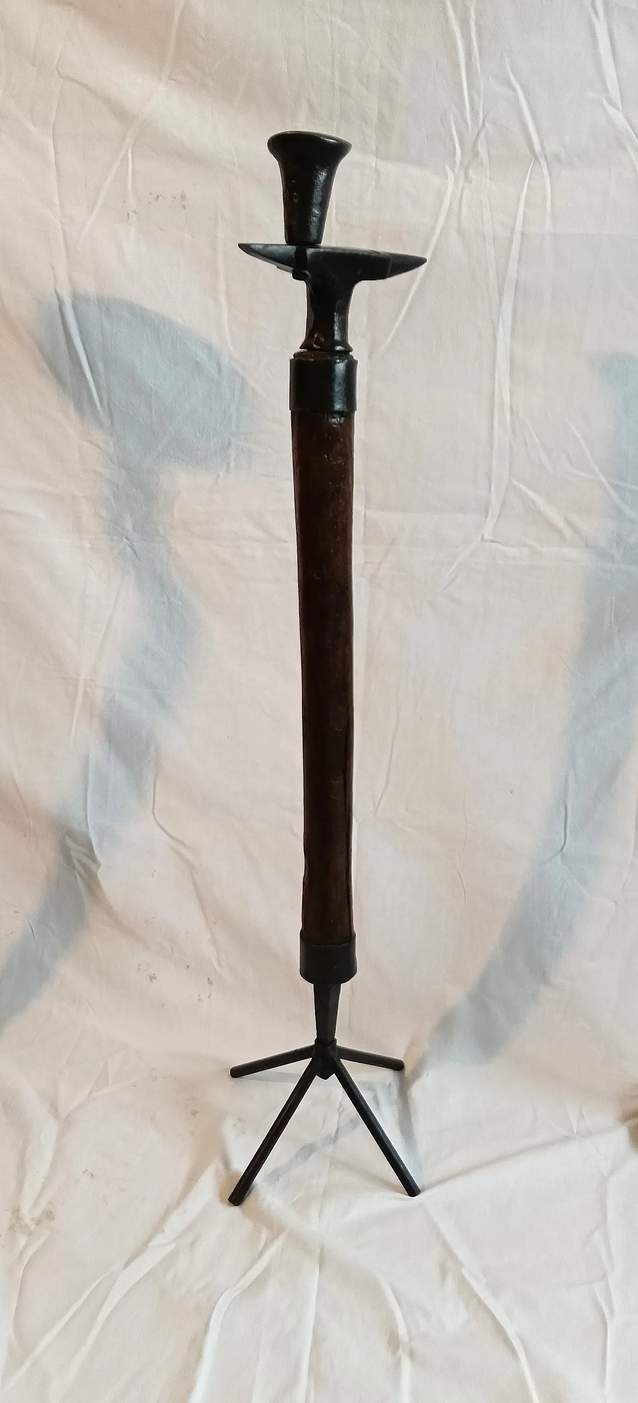 2 metal stem sickle anvils, 1940s 11