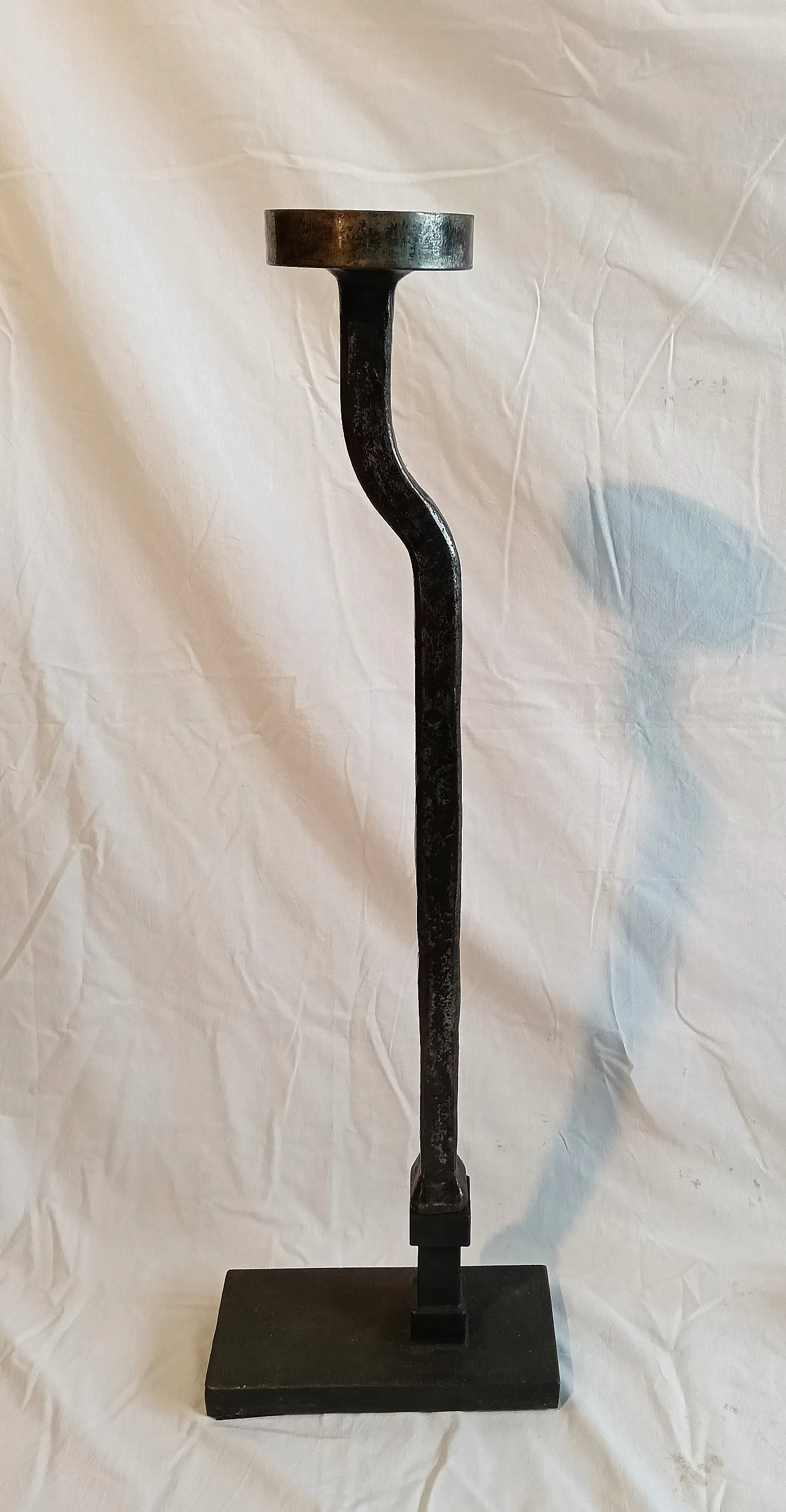 2 metal stem sickle anvils, 1940s 12