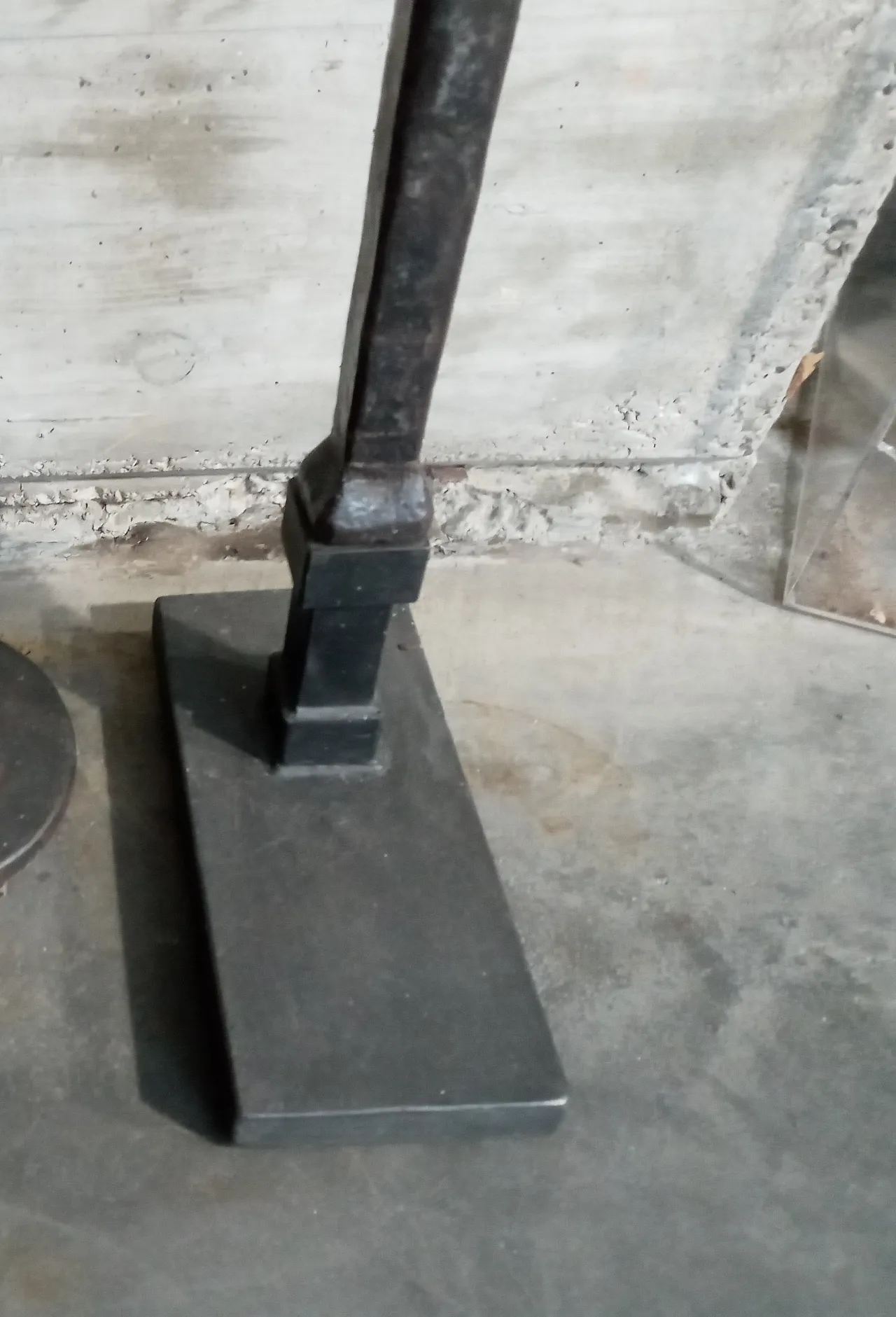 2 metal stem sickle anvils, 1940s 20