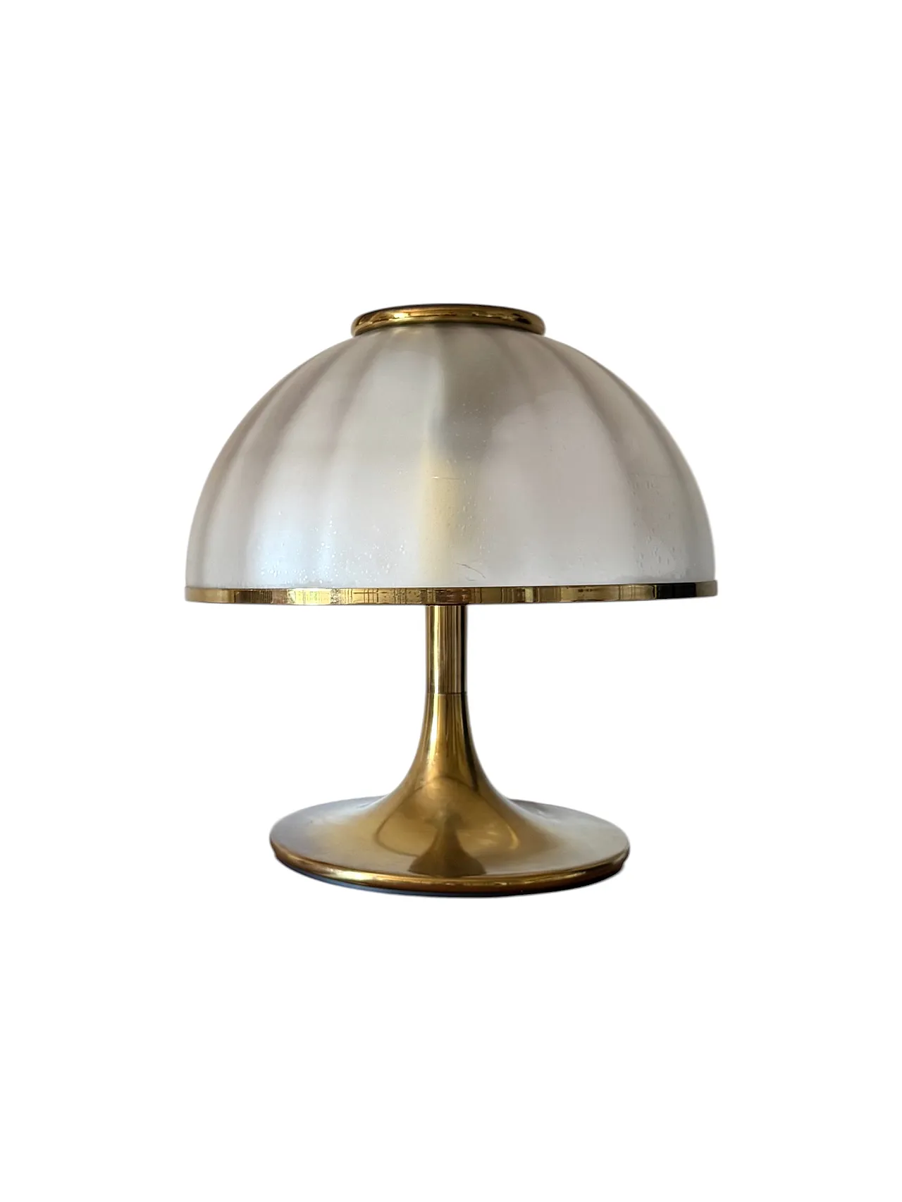 Glass mushroom table lamp, Fabbian, Italy 1970 1