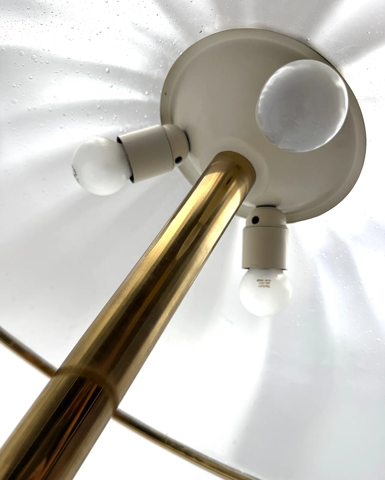 Glass mushroom table lamp, Fabbian, Italy 1970 9