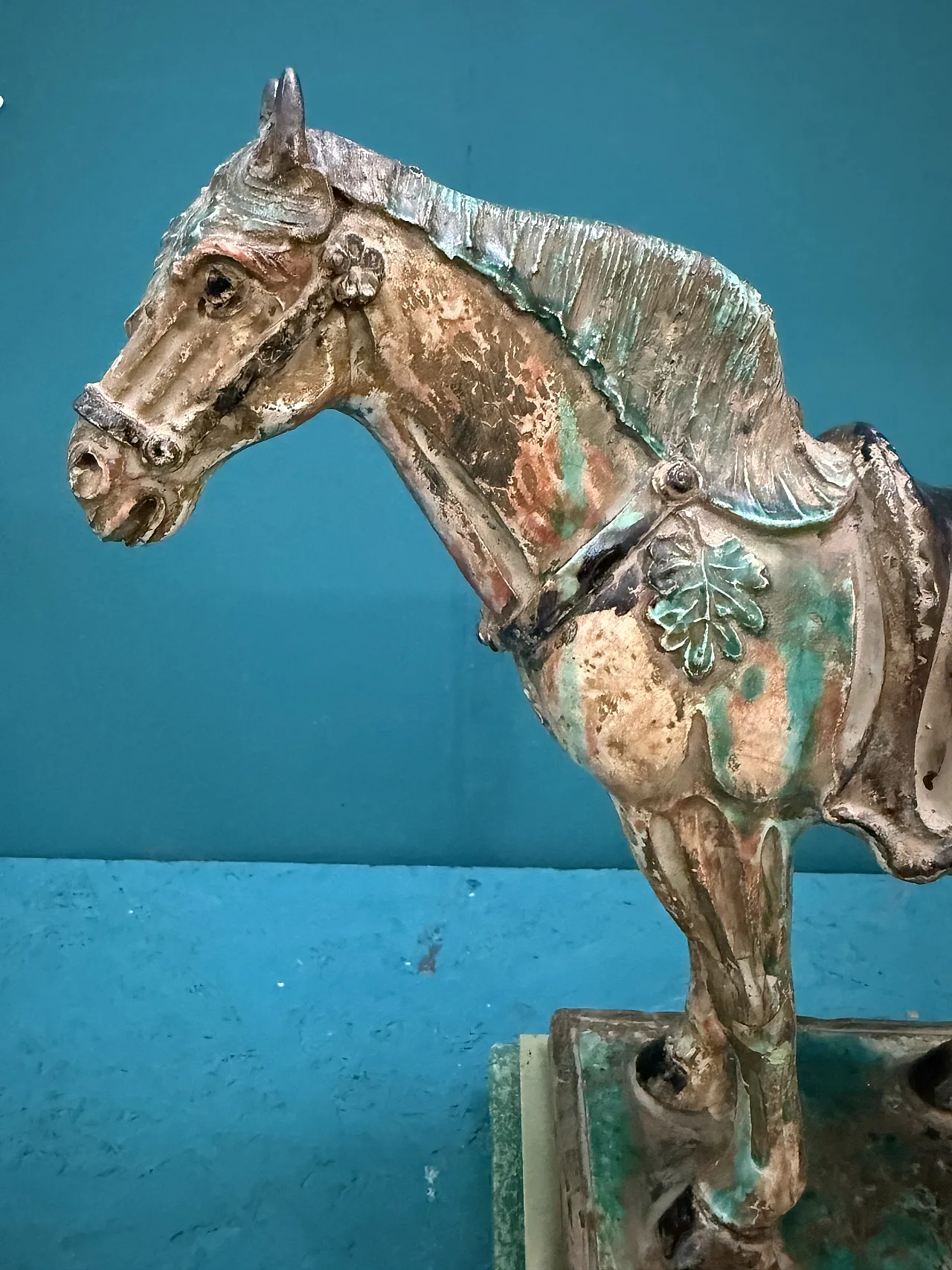 Painted ceramic horse from China, 1950s 2