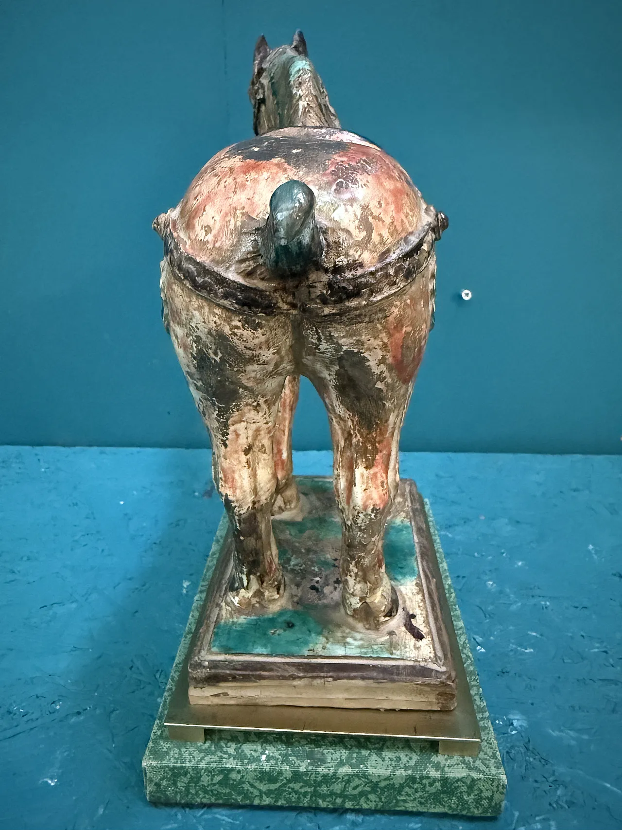 Painted ceramic horse from China, 1950s 6