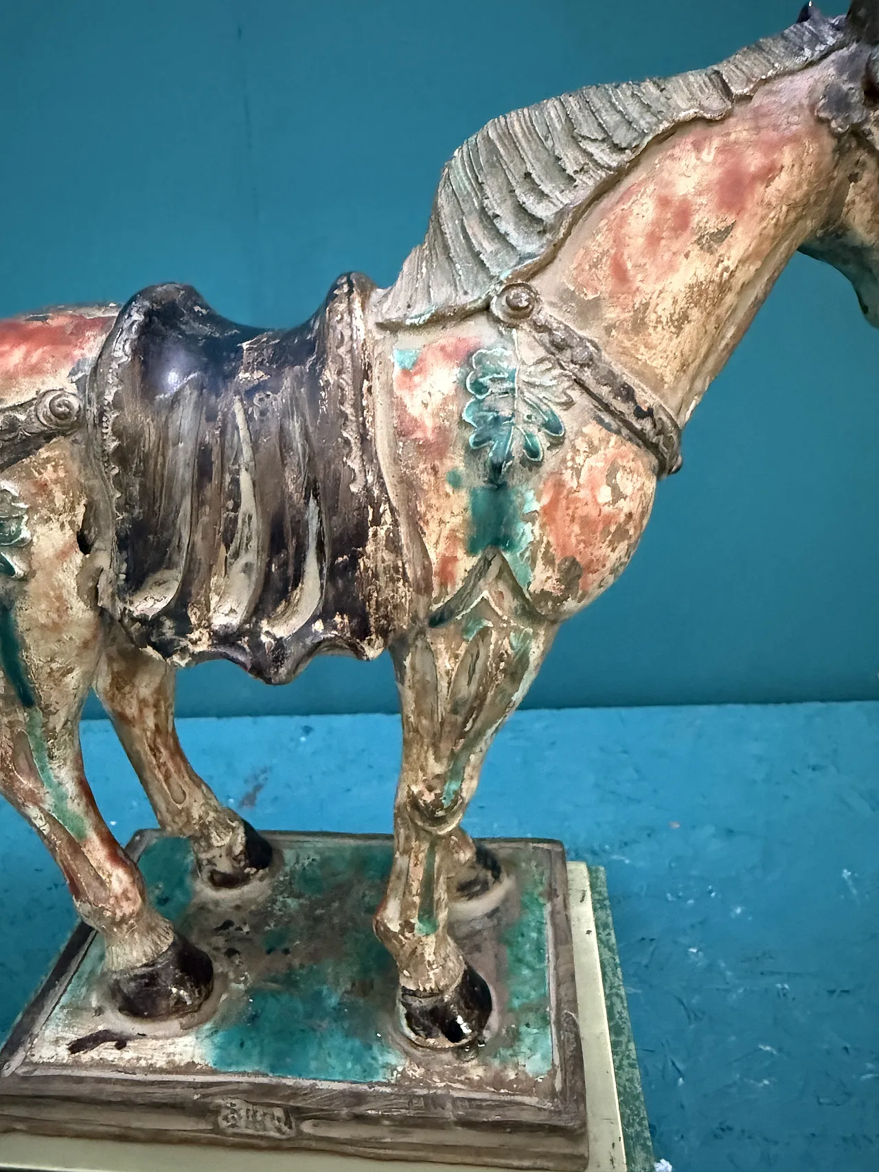 Painted ceramic horse from China, 1950s 9