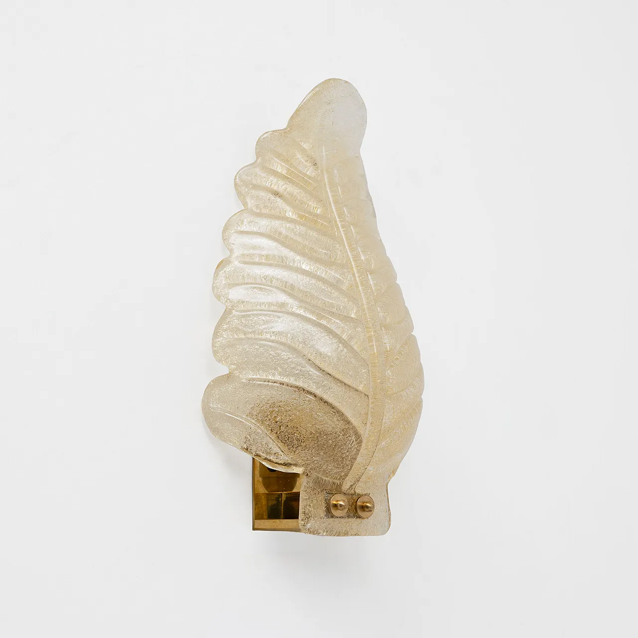 Pair of modern Murano glass wall lamps in Barovier style, 3
