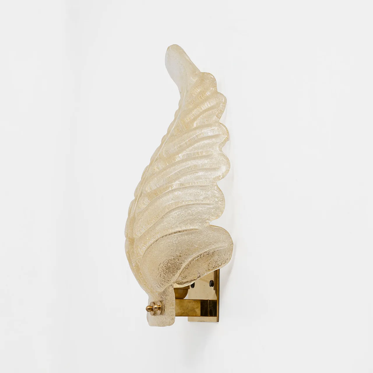 Pair of modern Murano glass wall lamps in Barovier style, 4