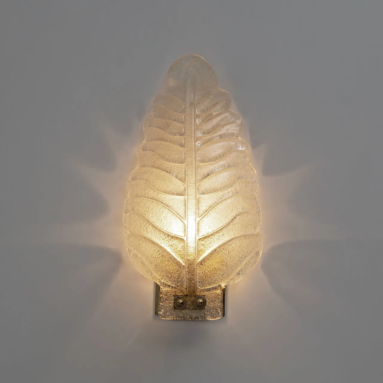 Pair of modern Murano glass wall lamps in Barovier style, 5