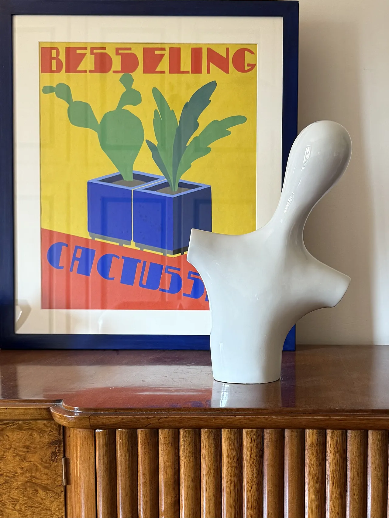 Busto scultoreo postmoderno in ceramica, Italia, anni ’80 2