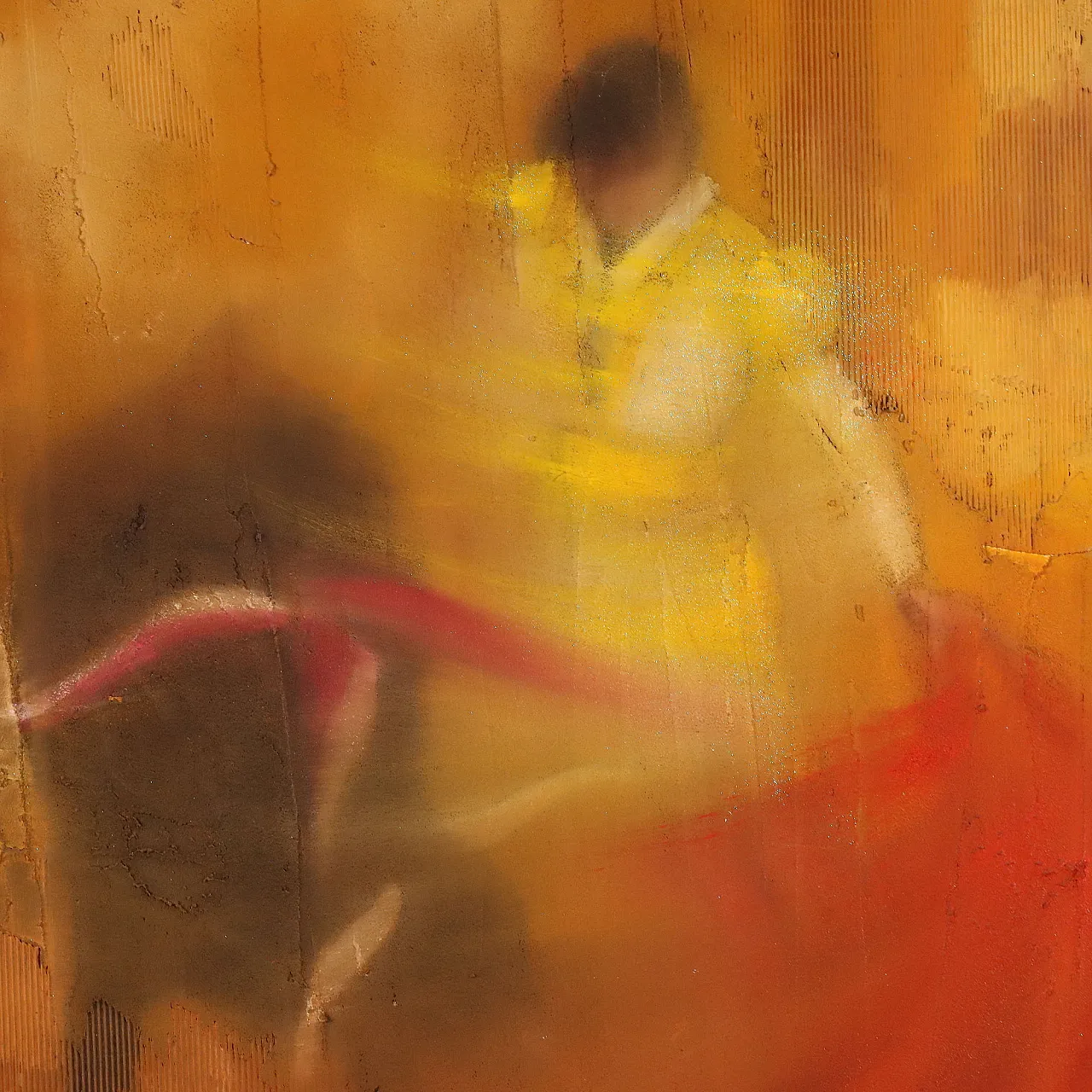 Painting by Gianpietro Cavenaghi, mixed media on canvas, 20th century 3