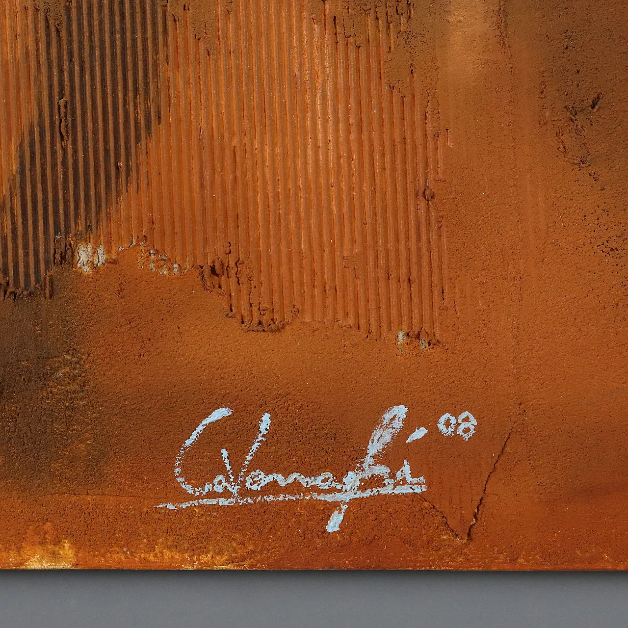 Painting by Gianpietro Cavenaghi, mixed media on canvas, 20th century 6