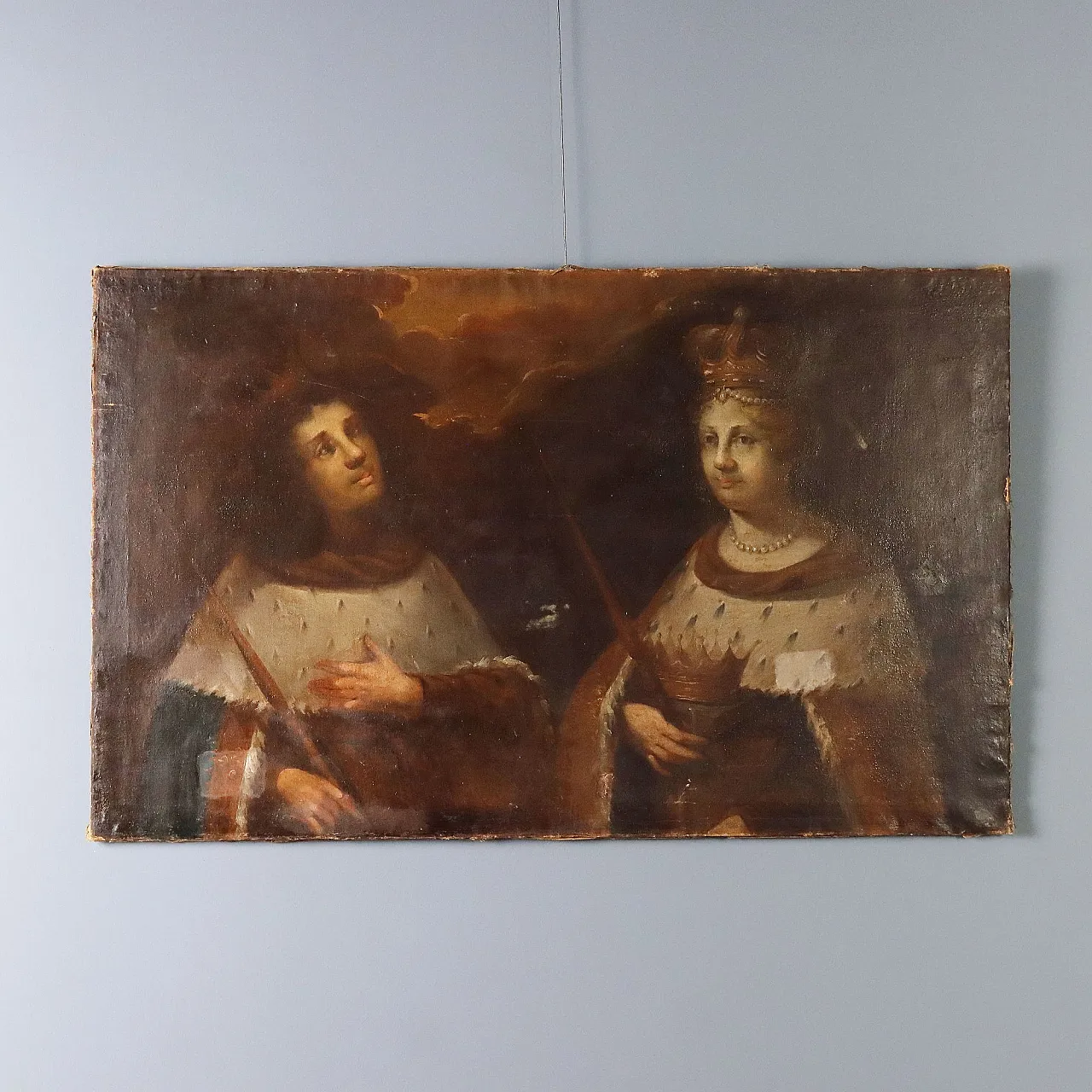 Portraits of Queen and Prince, oil on canvas, 19th century 1