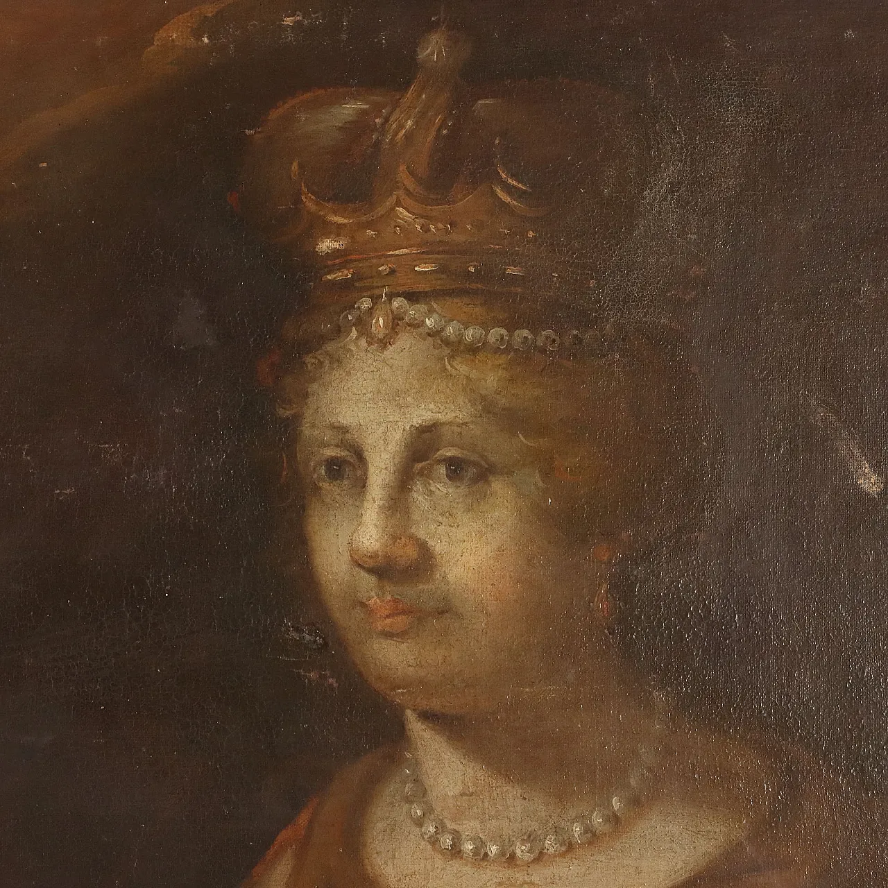 Portraits of Queen and Prince, oil on canvas, 19th century 6