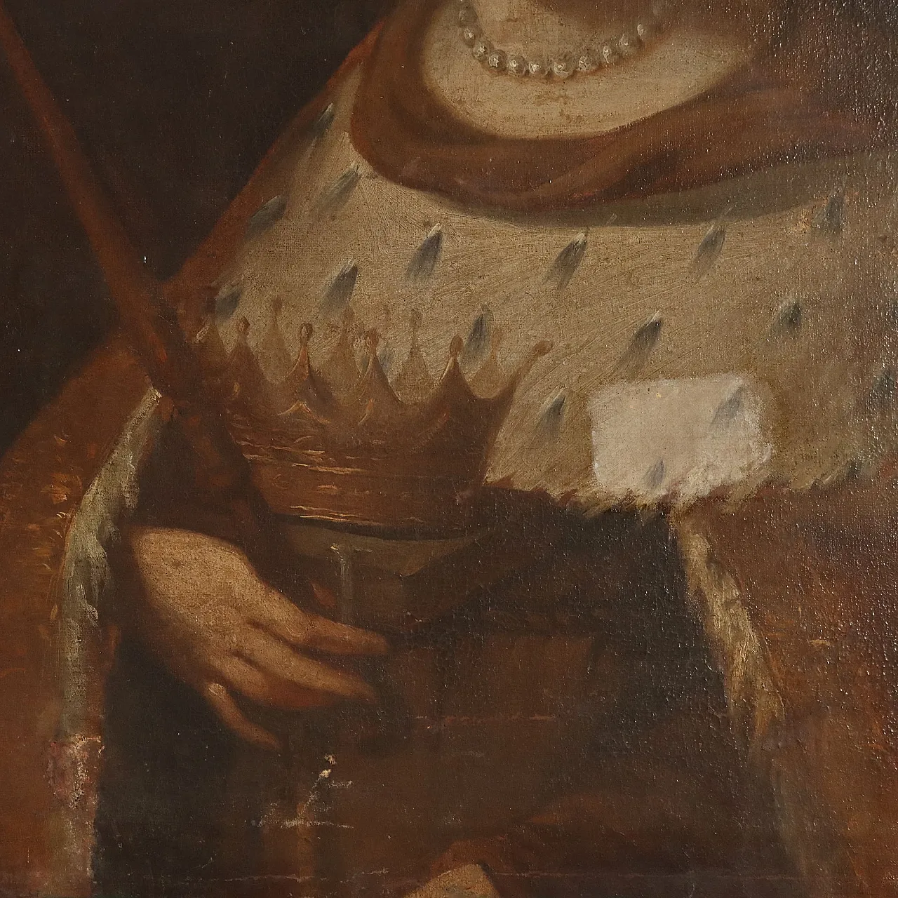 Portraits of Queen and Prince, oil on canvas, 19th century 7