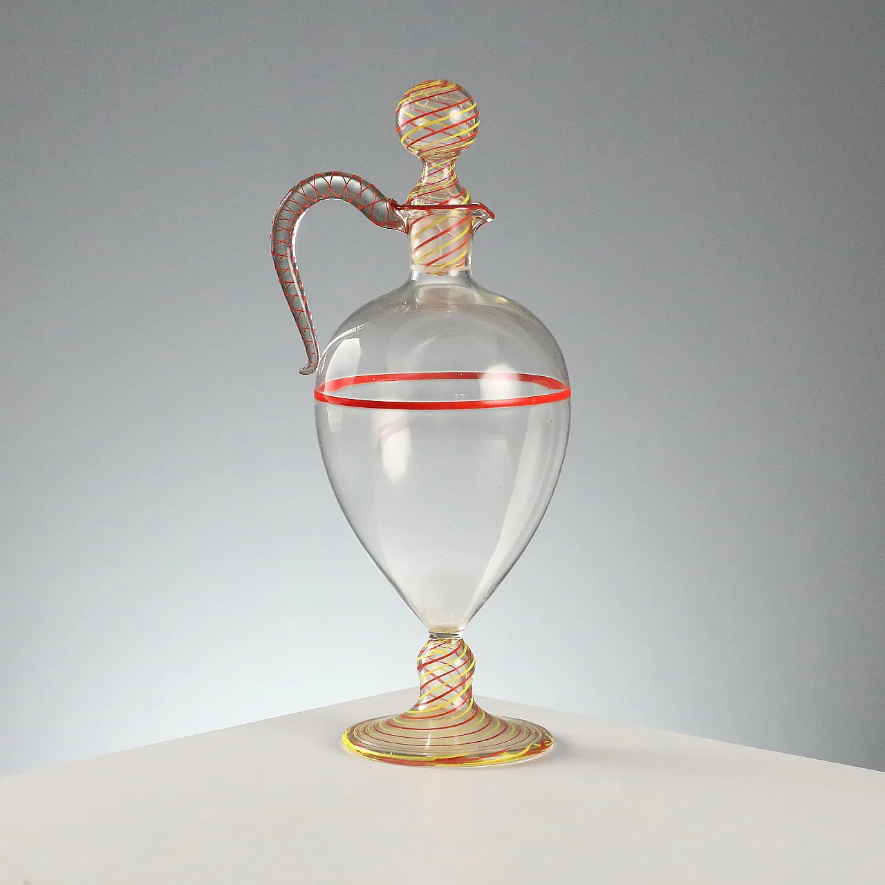 Blown glass decanter Manufactured in Murano, 20th century 1