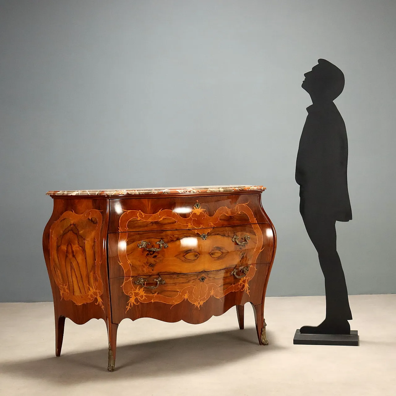 Chest of drawers in Lombard Baroque style, 20th century 2