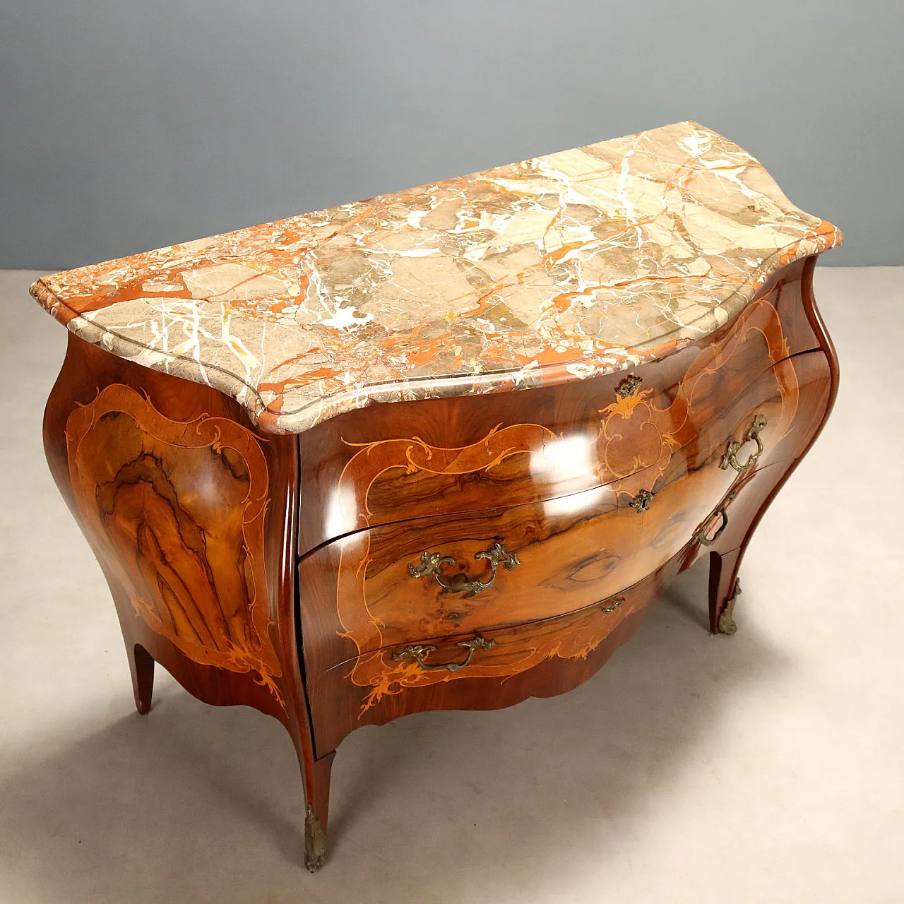 Chest of drawers in Lombard Baroque style, 20th century 3