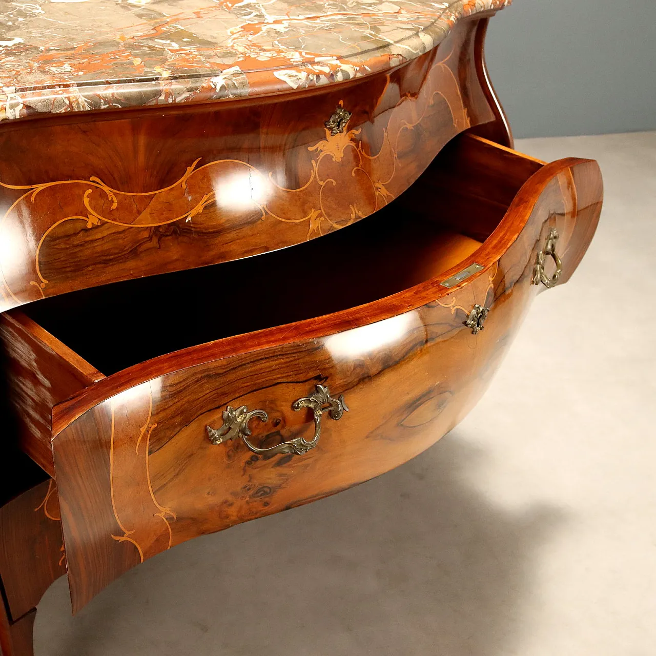 Chest of drawers in Lombard Baroque style, 20th century 5