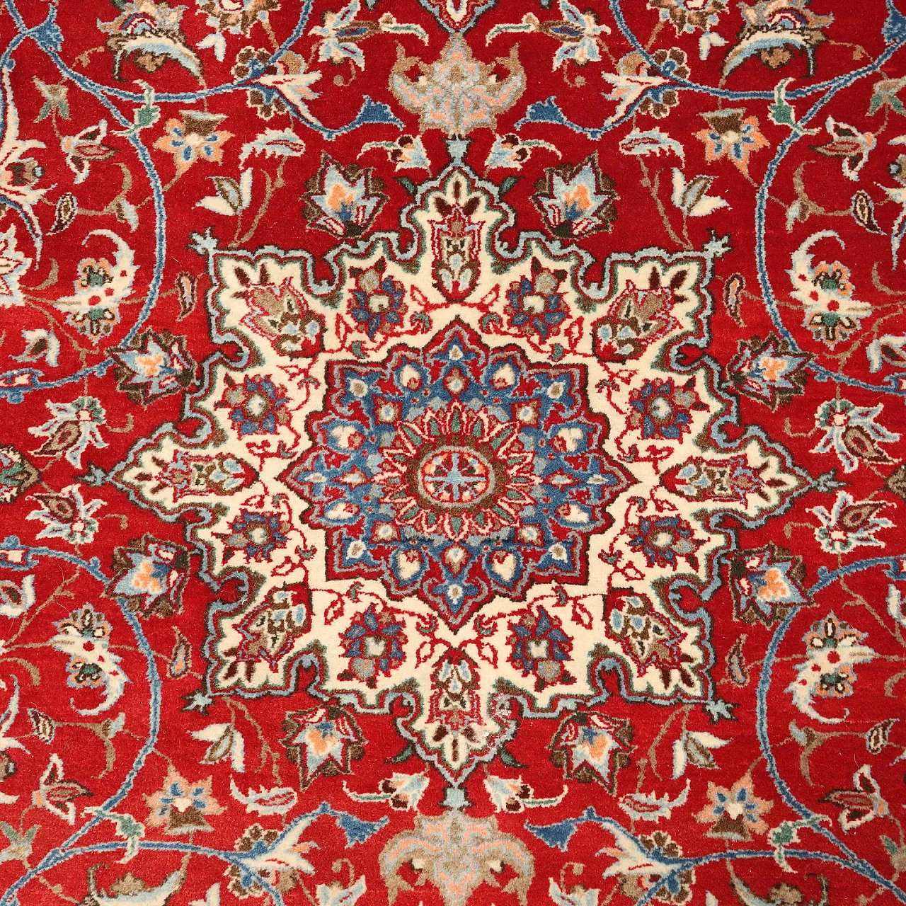 Tappeto Isfahan in cotone e lana, '900 4