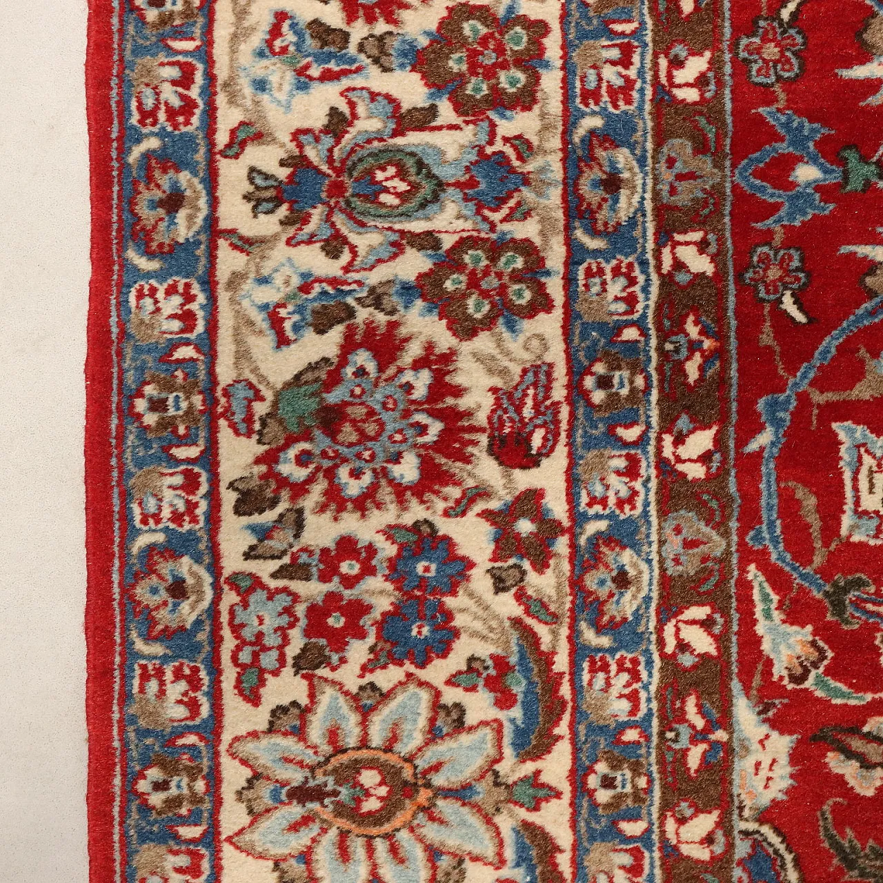 Tappeto Isfahan in cotone e lana, '900 6