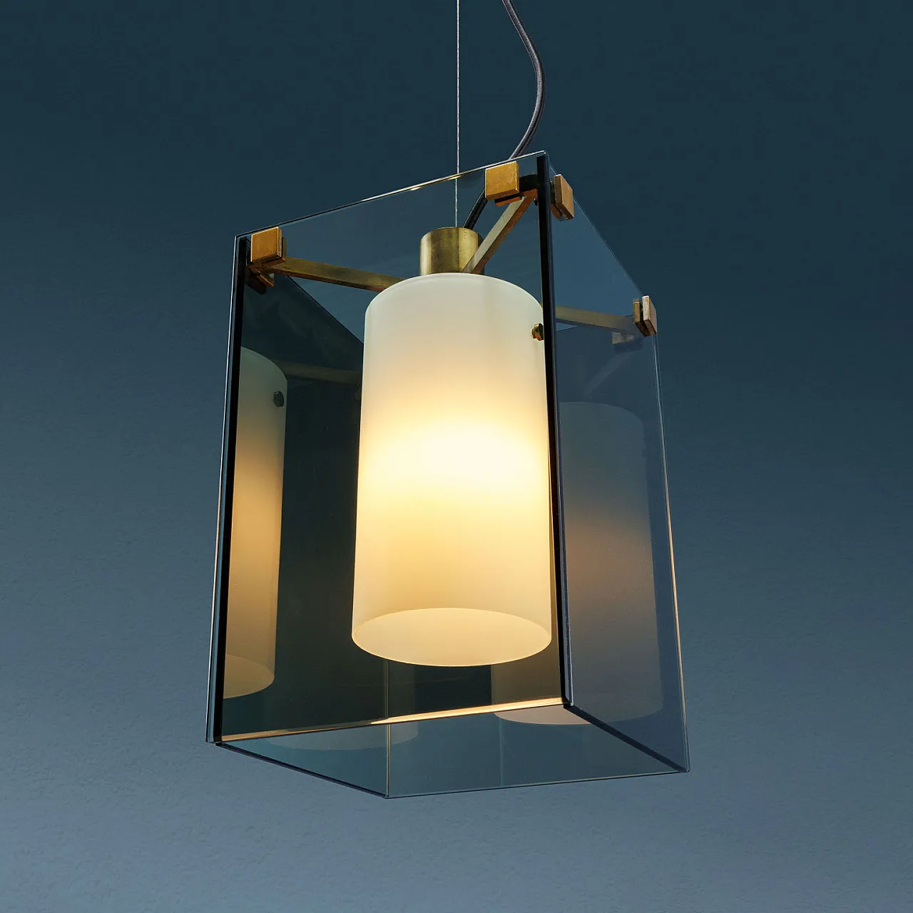 Pair of 2211 ceiling lamps by Max Ingrand for Fontana Arte, 1960s 7