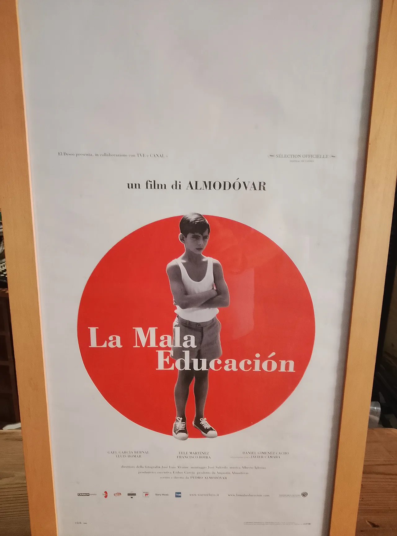 Film poster "La mala education" a film by Almódovar, 2000s 3
