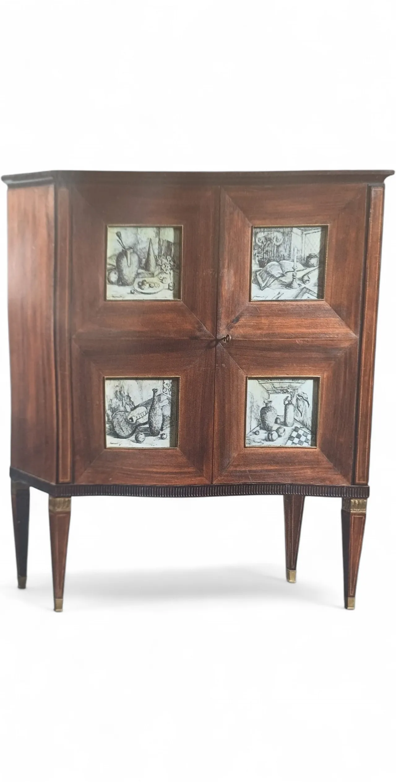Bar by Paolo Buffa in fine wood, 1950s 9