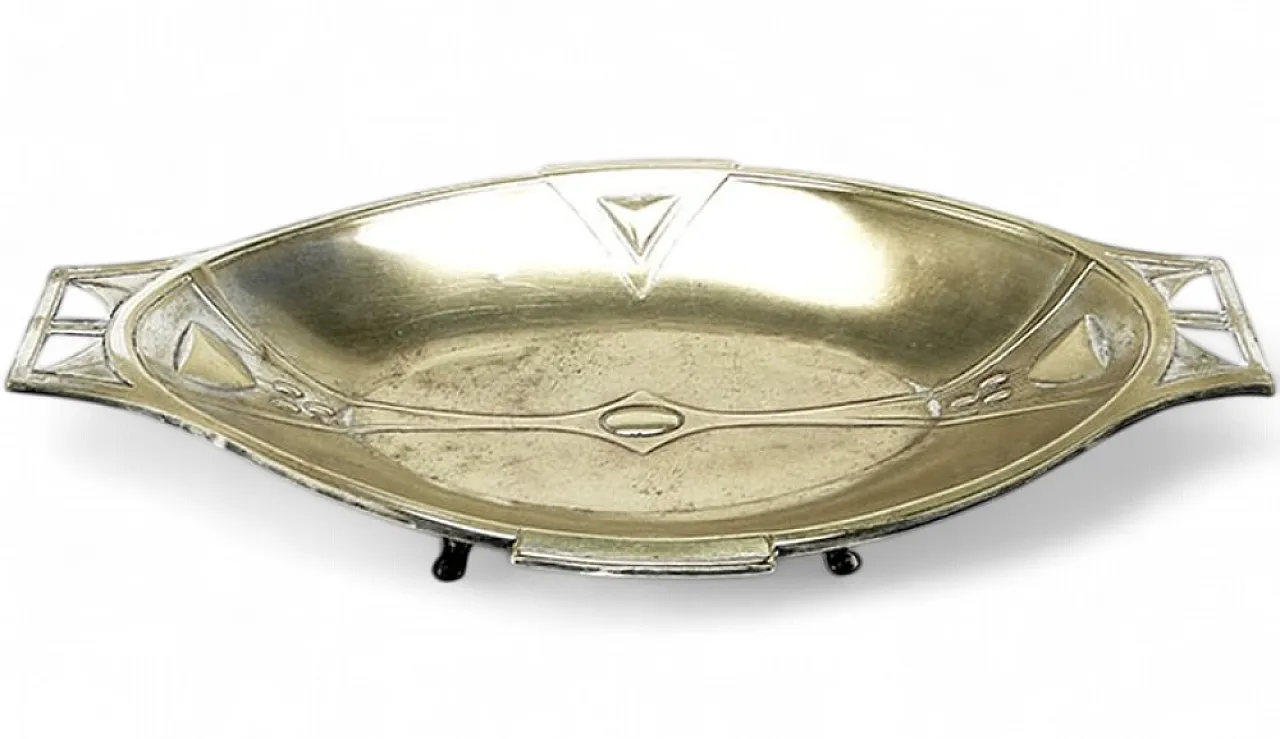 Art Nouveau Fruit Bowl on Stand from Fabryka Wolska, Poland, 1900s 13