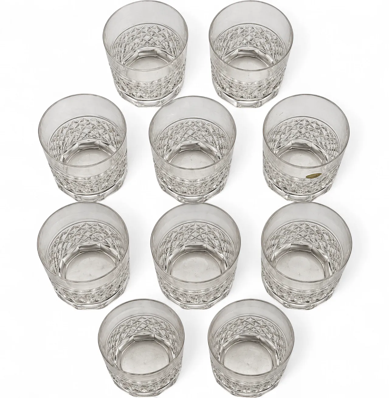 Set of 10 Theresienthal Crystal Whiskey Glasses 6