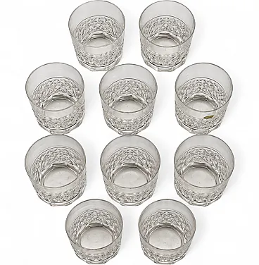 Set of 10 Theresienthal Crystal Whiskey Glasses