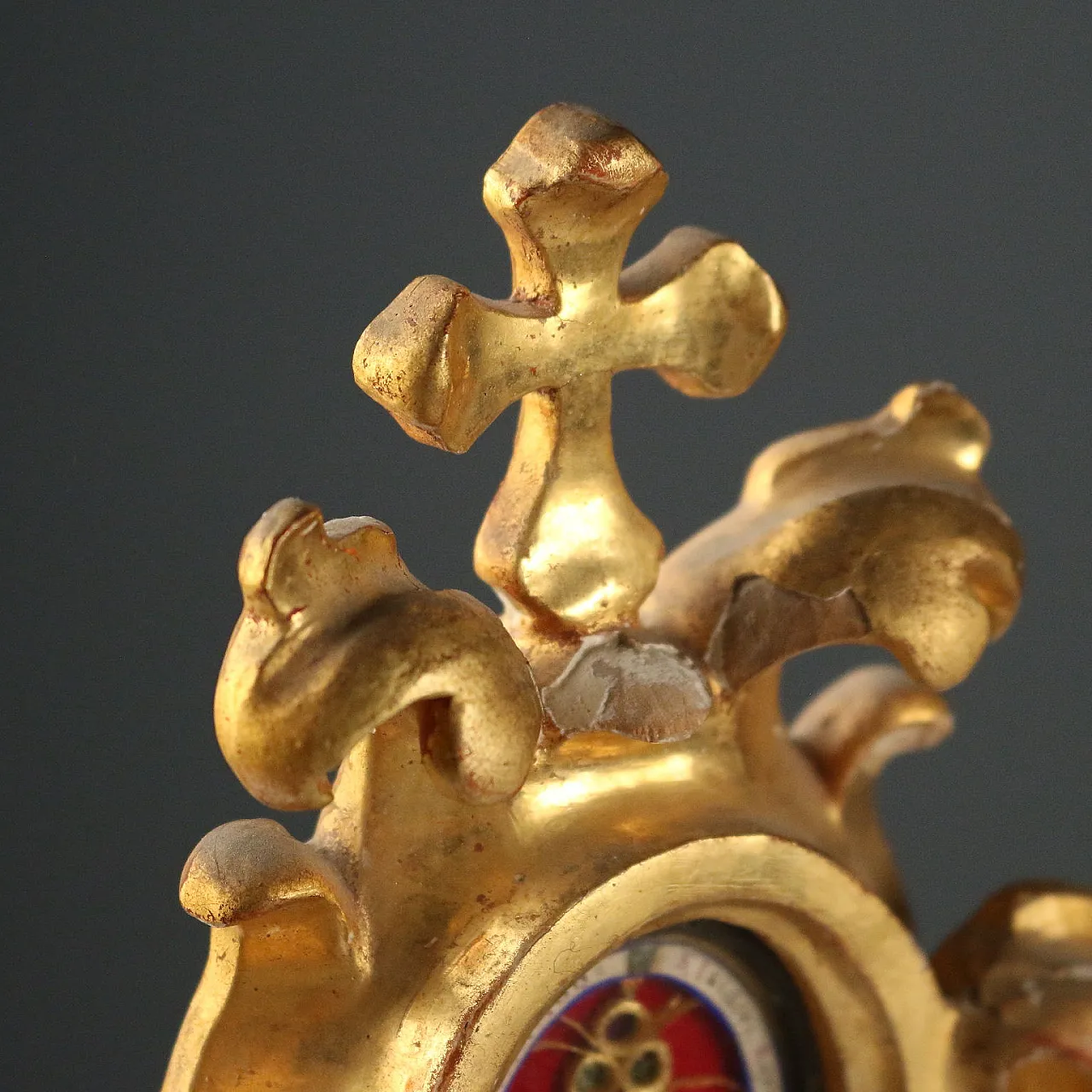 Reliquiario in legno dorato, '700 6